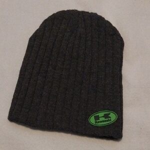 Kawasaki Gray Beanie with Green Logo